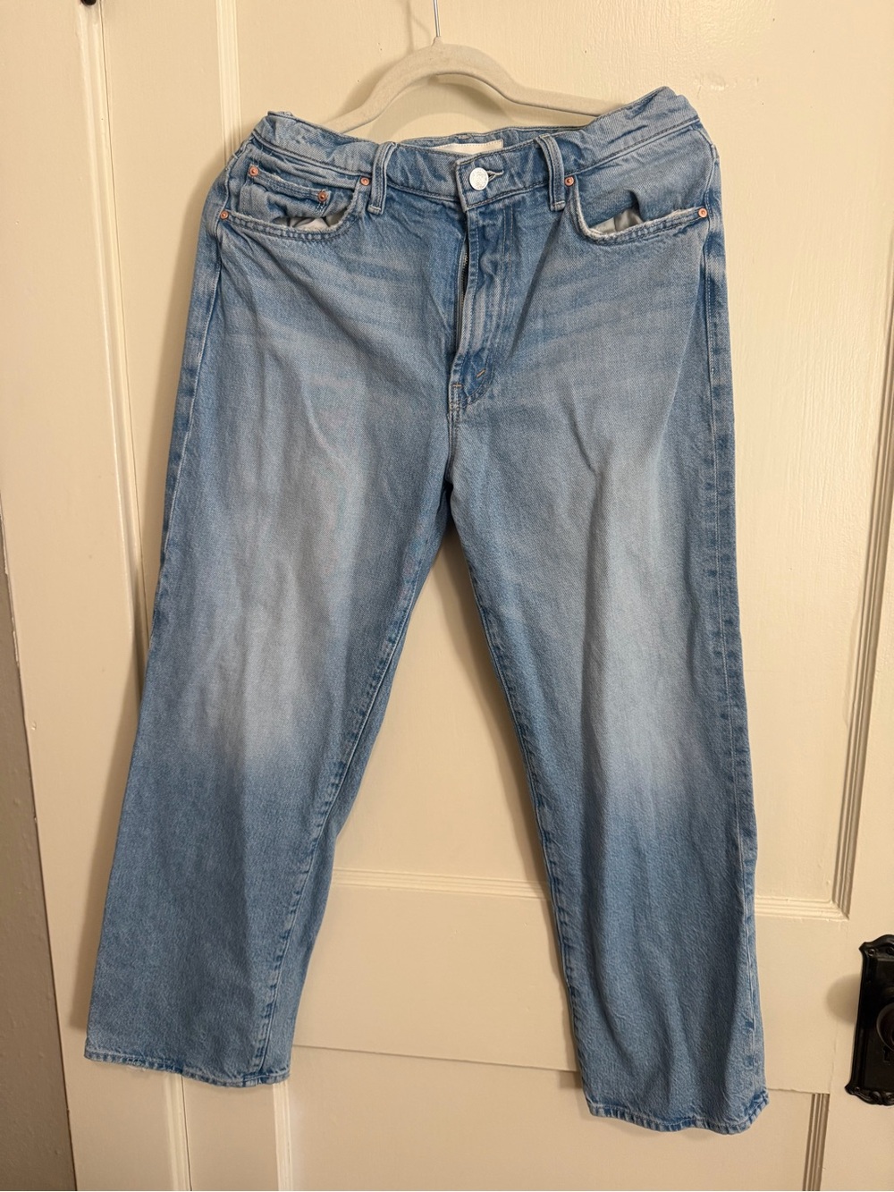MOTHER Superior- Light Blue Straight Leg Jeans